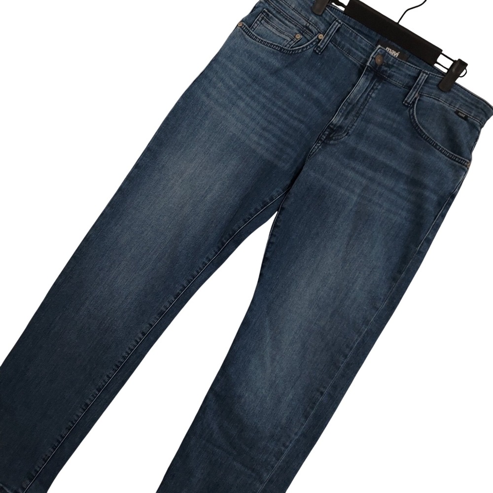 Mavi Zach Jeans Mens 34/32 Blue Straight Leg Stretch Medium Wash M0045381705